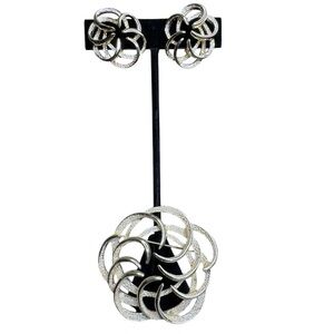 Sarah Cov Gold Jewelry Brooch and Clip On